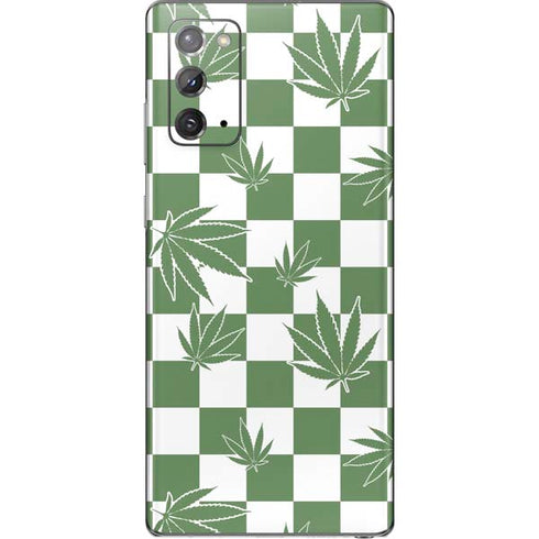 Marijuana Green Checkered Galaxy Note20 5G Skin